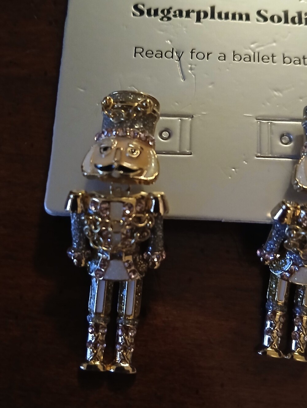 Nutcracker Moveable Earrings - Picture 2 of 3